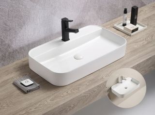 Раковина накладная SantiLine SL-1007 70см белый