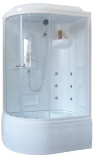 Душевая кабина Royal Bath BK правая стекло прозрачное 120x80см RB8120BK2-T-R