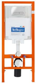 Комплект 4 в 1 BelBagno BB066CHR/BB870SC/BB002-80/BB005-PR-CHROME унитаз подвесной ONDA BB066CHR с сиденьем BB870SC система инсталляции для унитазов BB002-80 с кнопкой смыва BB005-PR-CH