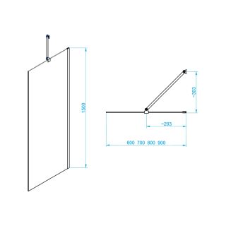 Шторка на ванну RGW SC-150B 351115007-14 70см чёрный