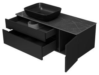 Подвесная тумба под раковину Misty Роял 120см чёрный