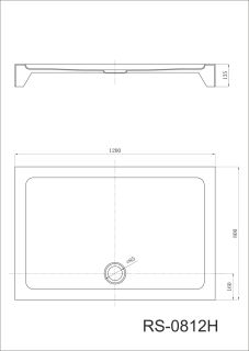 Поддон для душа Black & White Stellar Wind Easy Plumb 0812H00