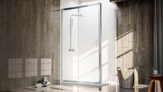 Душевой уголок Veconi Rovigo RV-072, 1300х900х1900 хром, стекло прозрачное