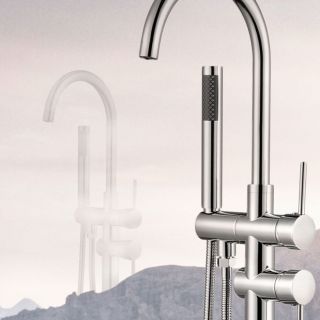 Напольный смеситель для ванны Swedbe Spira 4004 хром