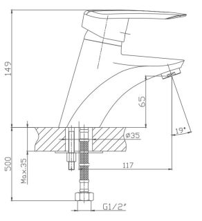 Смеситель для раковины Haiba HB1007 хром