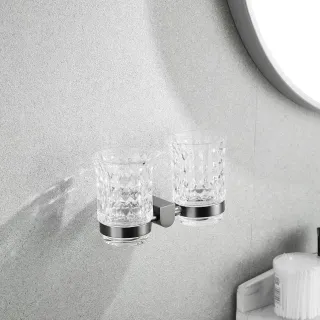 Стакан двойной для ванной комнаты Rose RG1722T пепельный