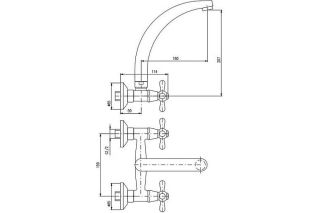 Смеситель для кухни Rav Slezak Morava Retro MK102.5/3 хром