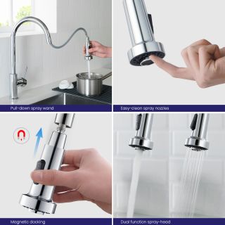 Смеситель для кухни Timo Saona с выдвижной лейкой хром 2316/00FL