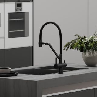 Смеситель для кухни Sancos Dora SC4003MB чёрный матовый