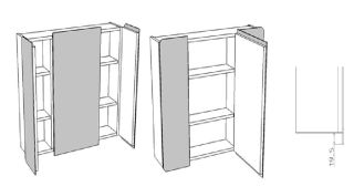 Зеркало-шкаф Corozo Монро 70см белый SD-00000678