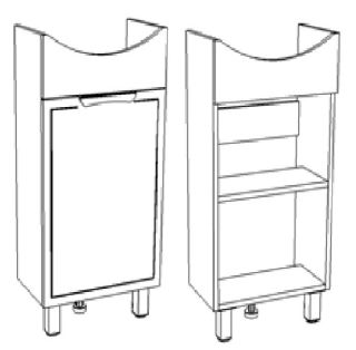 Тумба под раковину Corozo Монро 45см белый SD-00000784