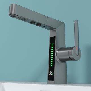 Смеситель для раковины Black&White Sky Day 3029GM оружейная сталь