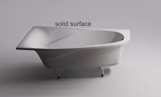 Ванна из искусственного камня Astra-Form Селена 01010080 левая 170x100 см белый матовый