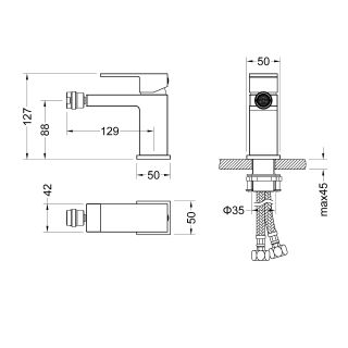 Смеситель для биде Timo Selene хром 2062/00F