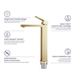 Смеситель для раковины Timo Selene 3011/17F золото матовое