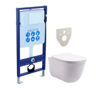 Комплект унитаза с инсталляцией Aquatek Set Aquatek Классик инсталляция Standard INS-0000012 унитаз Классик AQ1111-00 с тонким сиденьем soft-close
