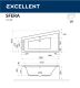 Ванна акриловая EXCELLENT Sfera 170x100 (левая)