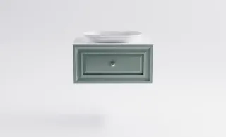 Тумба с раковиной Astra-Form Шарм 4631177713385 80 см зелёный матовый