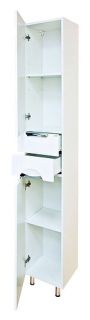 Напольный шкаф - пенал Misty Лаванда 35см левый белый