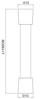 Душевой шланг Aquanet AF000-05B 261834 150 см чёрный матовый