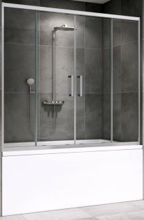 Шторка на ванну ABBER Schwarzer Diamant AG57170 170см хром