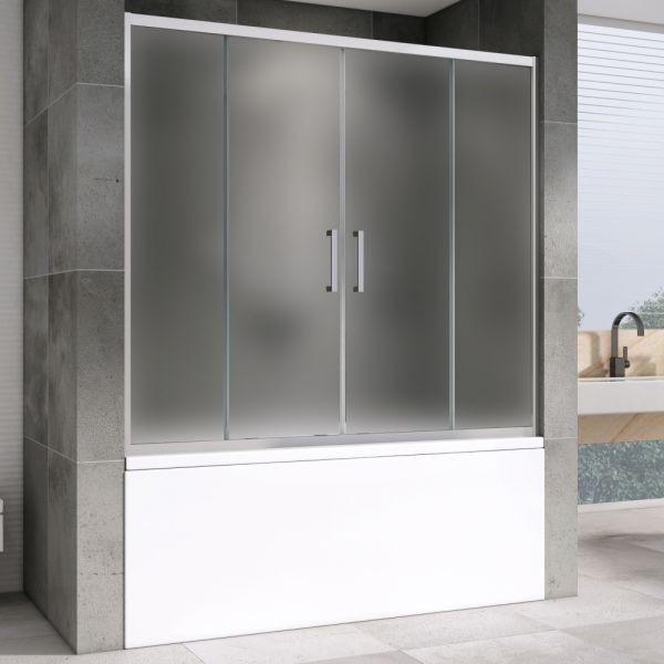 Шторка на ванну ABBER Schwarzer Diamant AG57160M 160см хром