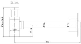 Сифон для раковины ABBER AF0030G золото матовое
