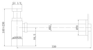 Сифон для раковины ABBER хром AF0031
