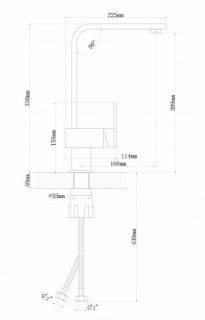 Смеситель для кухни Florentina Сильвер бежевый