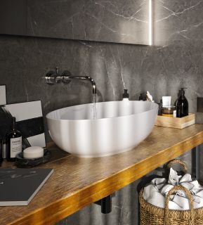 Раковина Sanita Luxe Ringo Slim WB.CT/Ringo/53-N.Slim/WHT.G/S1 54 см