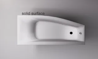 Ванна из искусственного камня Astra-Form Скат 01010083 правая 170x75 см белый матовый