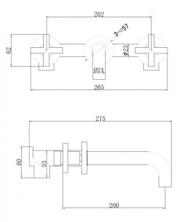 Встраиваемый смеситель для раковины ABBER Wasser Kreis AF81121 хром