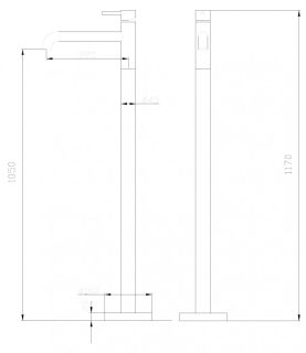 Напольный смеситель для раковины ABBER Wasser Kreis хром AF8140