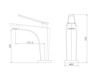 Смеситель для раковины ABBER Zeitlos AF8909RG розовое золото