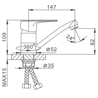Смеситель для кухни Frap F45702-B хром