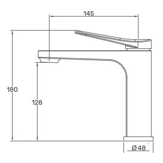 Смеситель для раковины Gappo G1010-3 золотой сатин