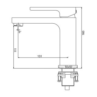 Смеситель для раковины Gappo G1017-3 золотой сатин