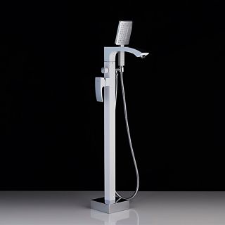 Напольный смеситель для ванны Gappo G3007-8 белый/хром