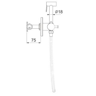 Гигиенический душ со смесителем Gappo G7290 с термостатом хром