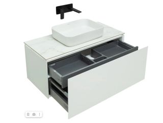 Тумба под раковину Allen Brau Infinity 1.21004.WM подвесная Белый матовый