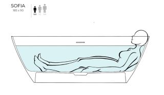 Ванна из искусственного камня Salini Sofia S-Sense 102519G 185x90см белый глянцевый