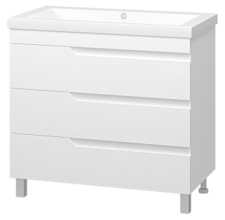 Напольная тумба под раковину Misty Софт 90см белый