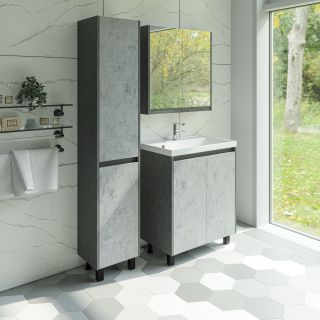 Зеркало-шкаф Stella Polar Кибела 60см цемент SP-00001103