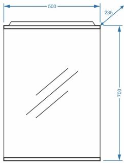 Зеркало с подсветкой Stella Polar Ильза 50см белый SP-00000220