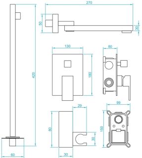 Душевая система RGW Shower Panels SP-56B чёрный 51140856-04
