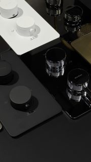 Встраиваемый смеситель для душа Boheme Cell 134-3-SGM 3-х проходной термостатический оружейная сталь