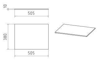 Столешница Misty Атланта 50 см белый