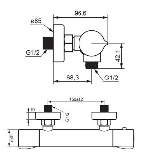 Смеситель для душа Damixa Scandinavian Pure 366000300 черный