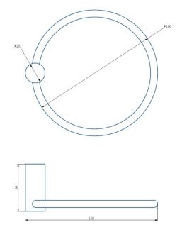 Полотенцедержатель Haiba HB8404-7 чёрный