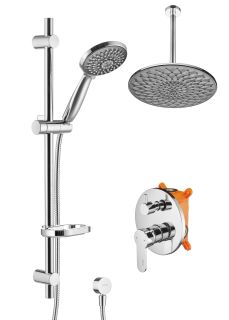 Душевой комплект Swedbe Platta 5537G1 хром/серый